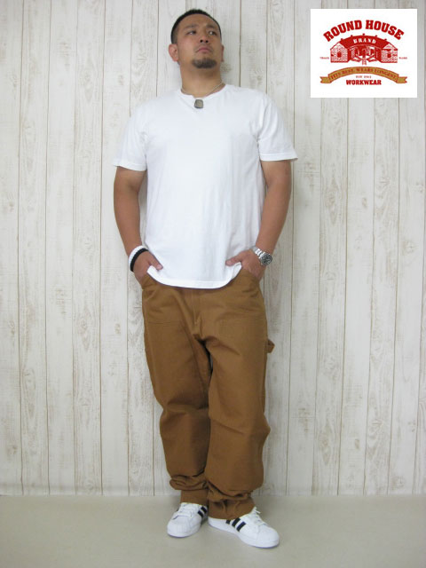 ���礭����������ROUNDHOUSE�ʥ饦��ɥϥ����ˡ�DOUBLE FRONT BROWN DUCK�ץڥ��󥿡��ѥ��